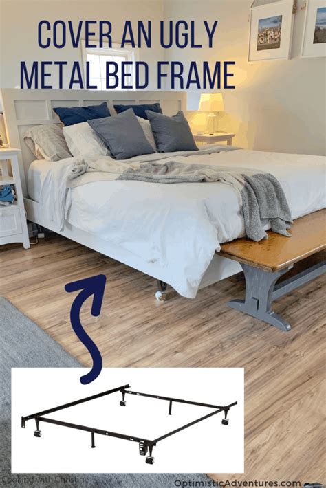 how to cover back of metal daybed with fabric|hiding metal bed frame.